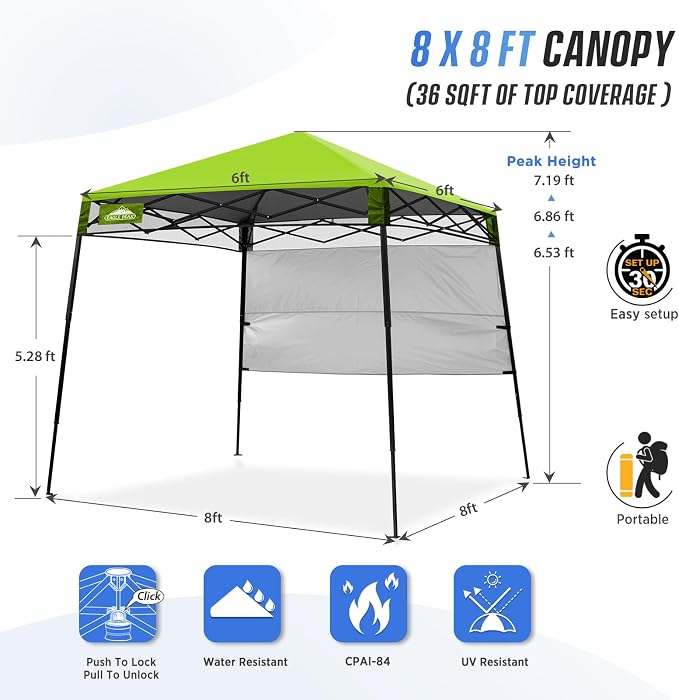 EAGLE PEAK 8x8 Pop Up Canopy Tent - Image 3