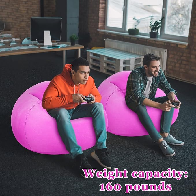 Realspring Inflatable Bean Bag Chairs Outdoor Blow up Camping Chairs Inflatable - Image 4