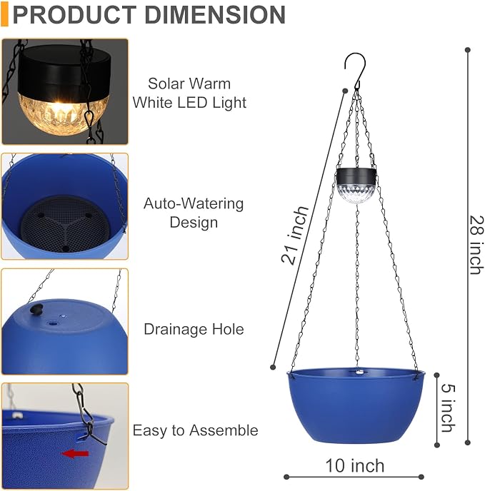 SUNNYPARK 2 Packs Hanging Planters Basket - Image 4