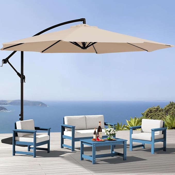 SERWALL 4 Pieces HDPE Outdoor Sofa Set by SERWALL