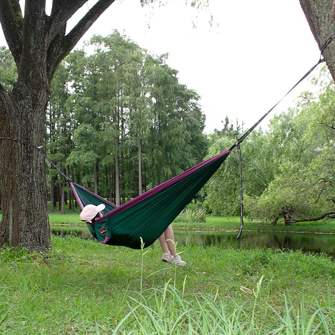 Camping Hammock, Super Lightweight Portable Parachute Hammock - Image 7