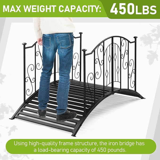 Outvita Metal Garden Bridge for Outdoor, Elegant Decorative Bridge - Image 4