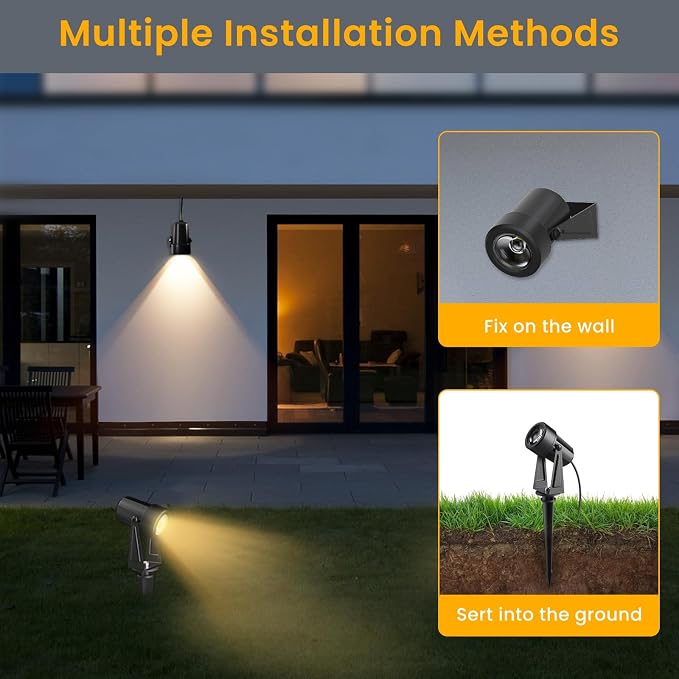 Low Voltage Landscape Lighting, 6 Pack Outdoor LED Landscape Spotlights - Image 5