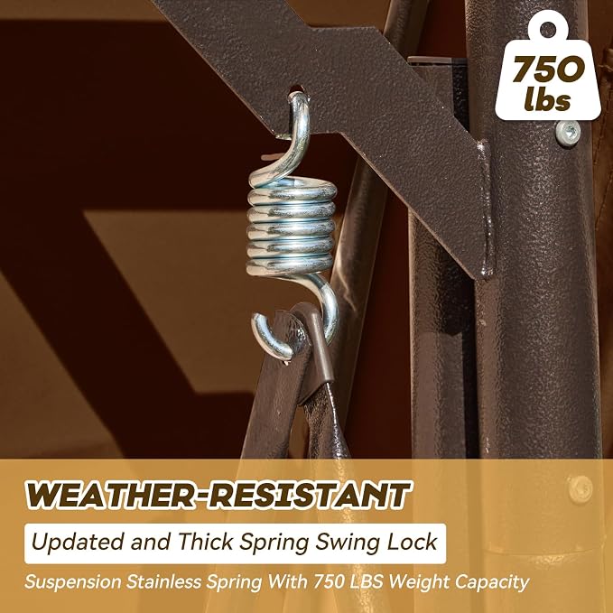 3 in 1 Patio Swing with Adjustable Canopy - Image 6