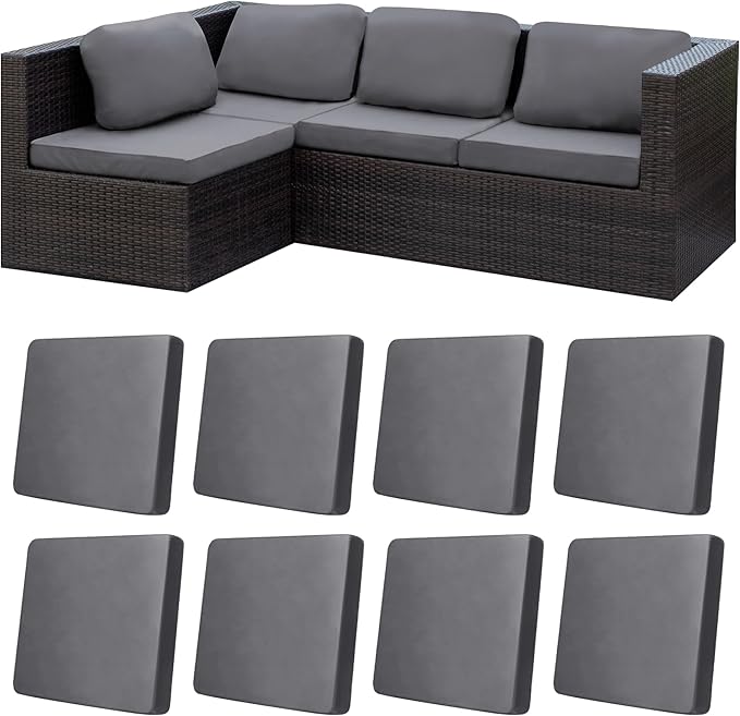 8Pcs Stretch Patio Cushion Covers, Outdoor Couch Covers Replacement, Outdoor by BIETYONE