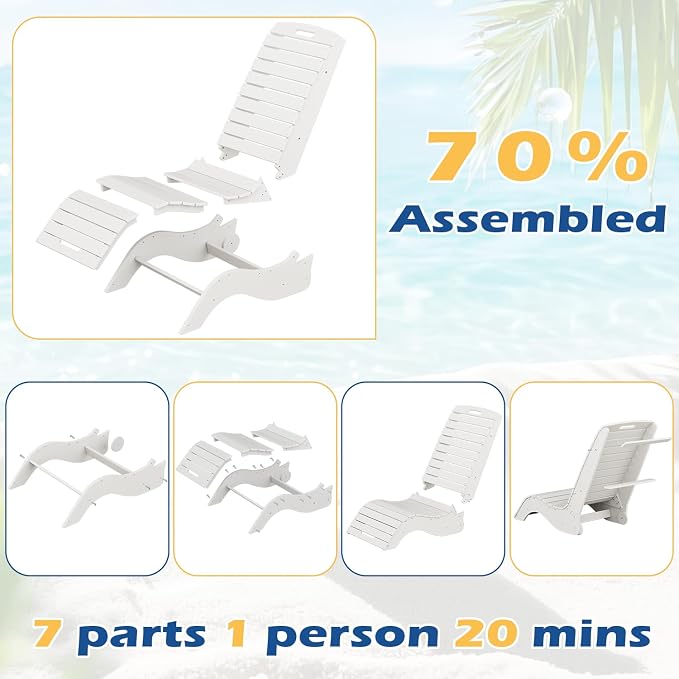 MELLCOM HDPE Pool Lounge Chair, in Pool Lounge Chair up to 10-Inches of Water - Image 6
