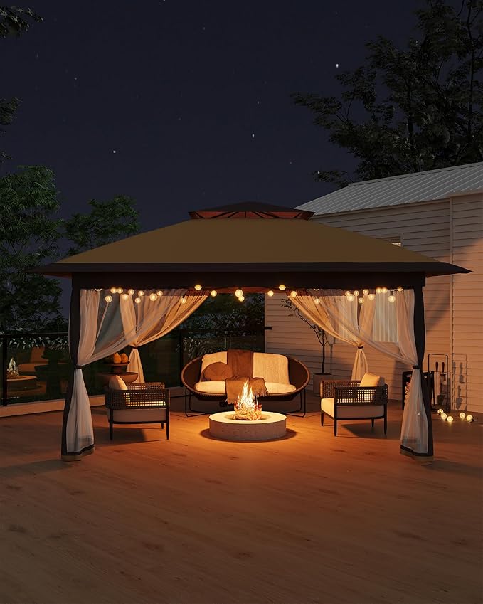 Canopy Tent 12x12 ft, Pop Up Gazebo One-Push Setup - Image 2