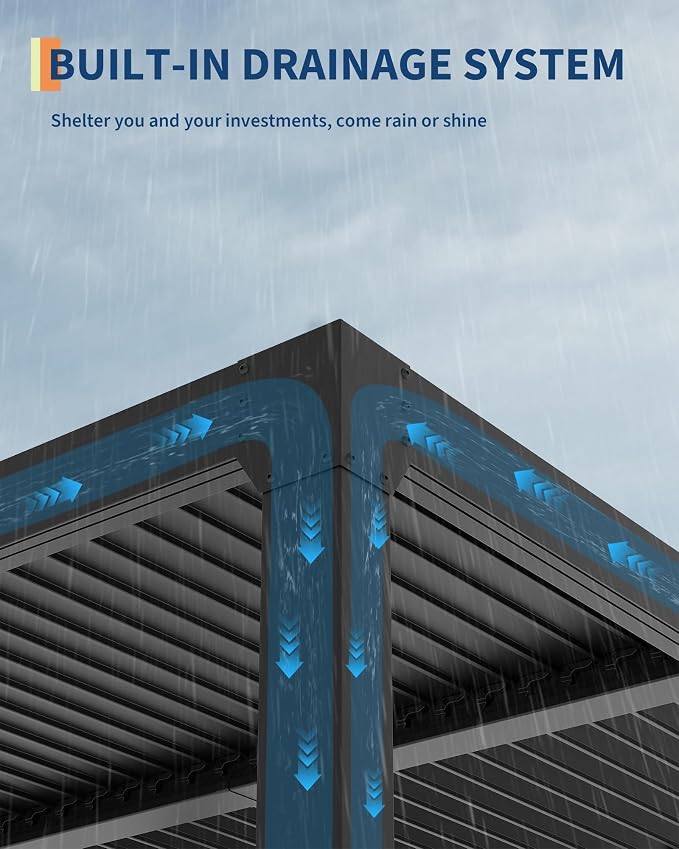 Garvee Louvered Pergola - Image 6