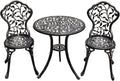JARDIN DE CENTENNIAL Patio Bistro Set.Rust-Resistant Cast Aluminum Bistro Table by JARDINDECENTENNIAL