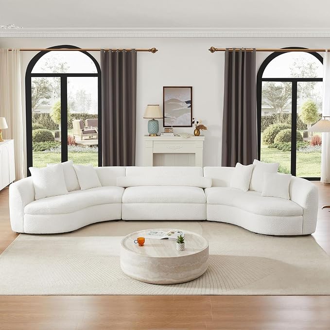 Round Coffee Table for Living Room Circle Coffee Table Faux Marble Pattern - Image 8