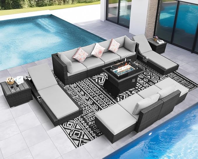 NICESOUL 13 Piece Outdoor Furniture by NICESOUL