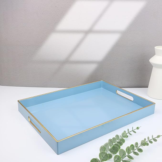 Spsyrine Blue Plastic Serving Tray - Image 6