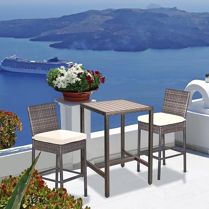 Outdoor Bar Table Patio Bar Height Bistro Table 39" Tall Outdoor High Top - Image 4