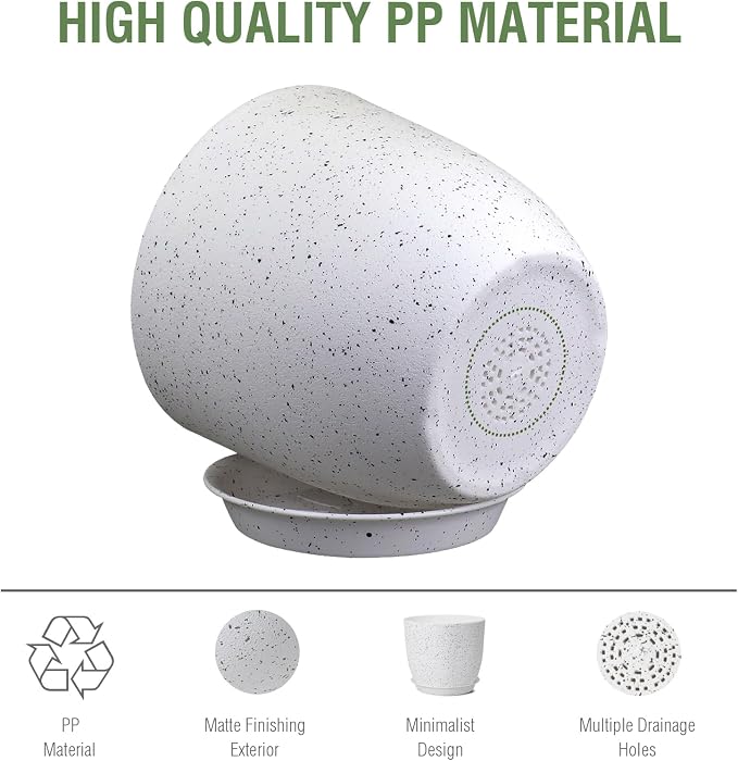 Plant Pots 12 inch, Plastic Planters - Image 3