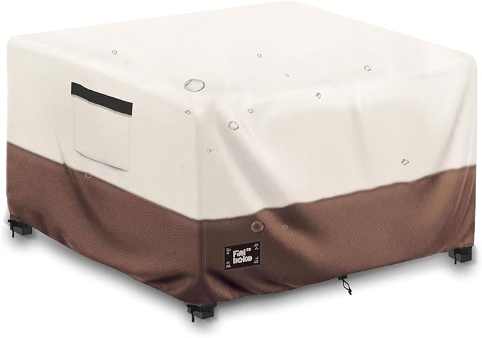 Patio Ottoman Cover, 100% Waterproof 600D Heavy Duty Outdoor Table Cover by Unknown