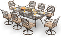 9-Piece Cast Aluminum Patio Furniture, Outdoor Dining Sets by Unknown