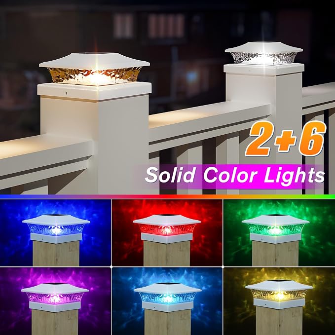APONUO Solar Post Cap Lights - Image 2