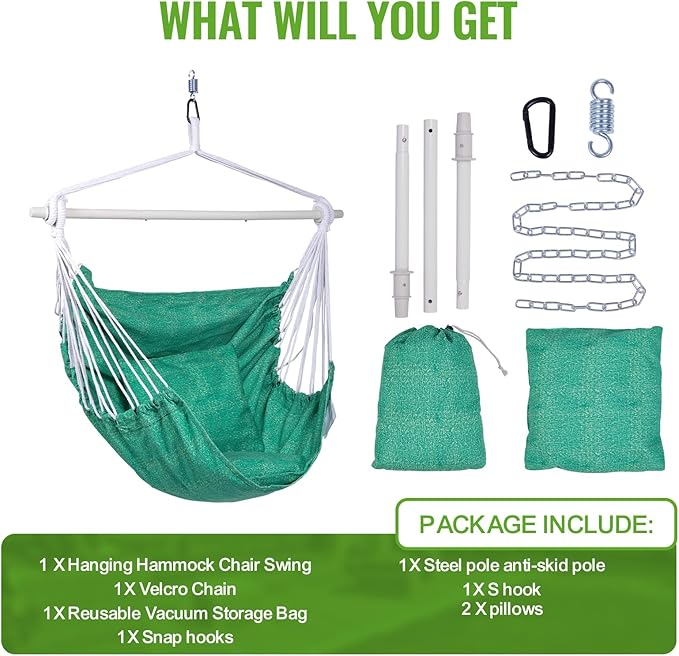 Backyard Expressions Hanging Hammock Chair Swing - Image 5
