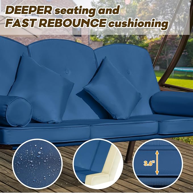 3 in 1 Outdoor Porch Swing - Image 6