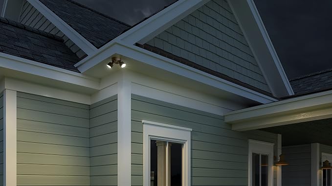 Lithonia Lighting HomeGuard 2-Light LED Outdoor Flood Lights, Wall or Ceiling - Image 8