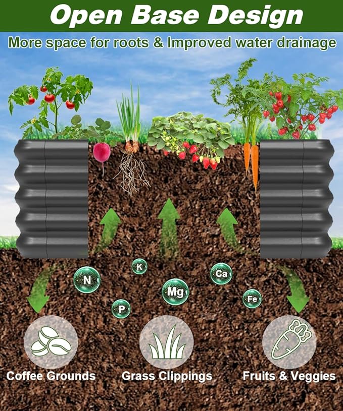 3.0x3.0x1.0ft Raised Garden Bed Kit - Image 5