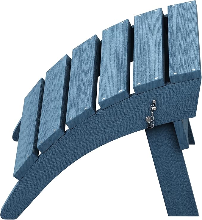 SERWALL Folding Adirondack Footrest Without Assembly, All Weather Use - Image 9