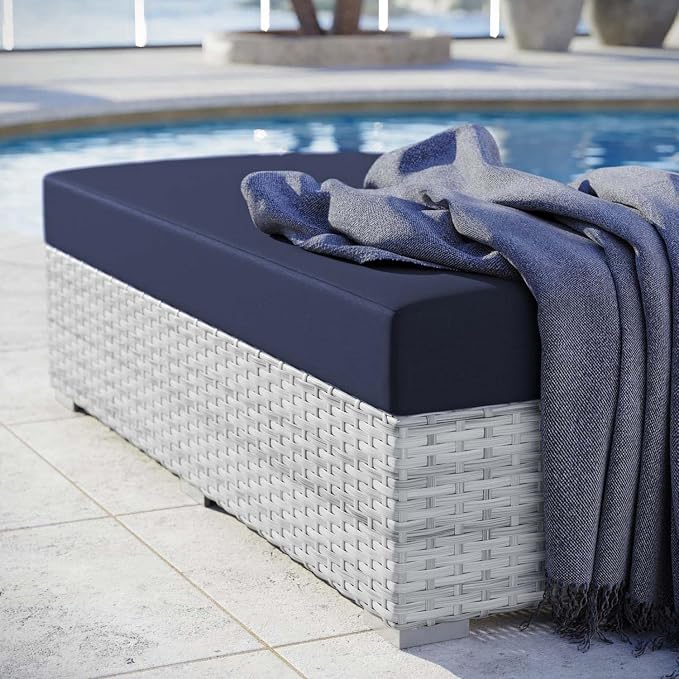 Modway EEI-4308-LGR-NAV Ottoman, Light Gray Navy - Image 6