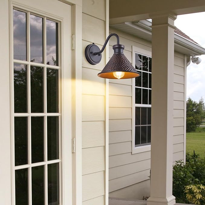 Dusk to Dawn Outdoor Gooseneck Wall Sconce - Image 2