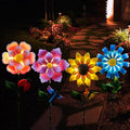 Solar Garden Stakes Lights for Outdoor Decor, 4 Pack Waterproof Metal Art Stick by SolarGardenDecorationLight