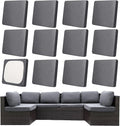 12Pcs Patio Cushion Covers, Outdoor Cushions Covers, Stretch Cushion Covers by Unknown