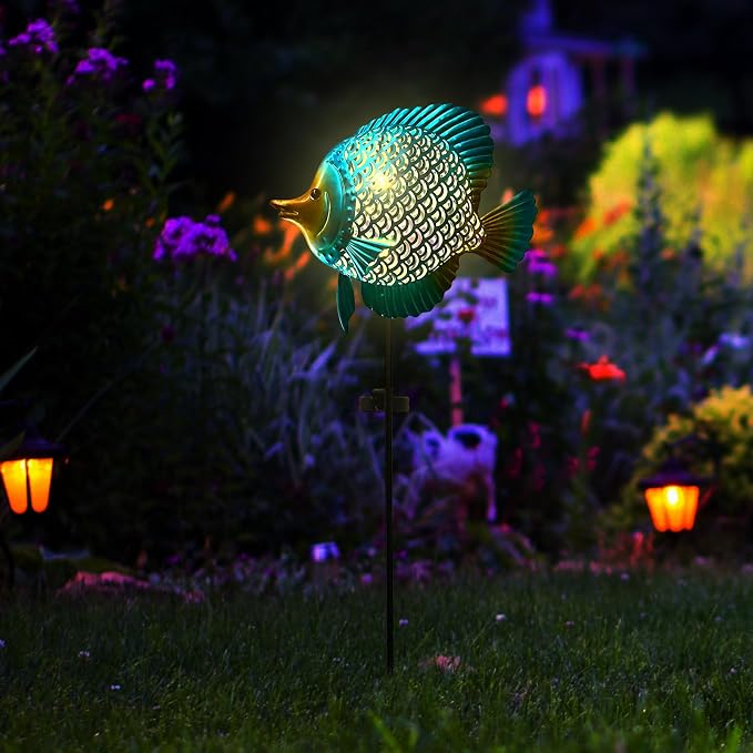 HONGLAND Outdoor Fish Solar Garden Lights - Image 8
