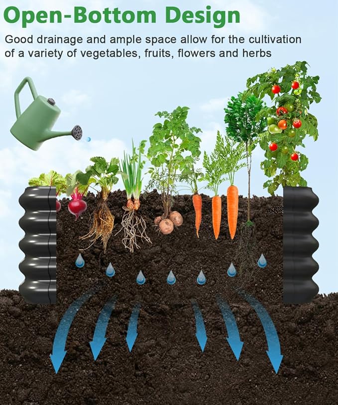 3.0x3.0x1.0ft Raised Garden Bed Kit, Rustproof PP Material Garden Box, Flower - Image 4