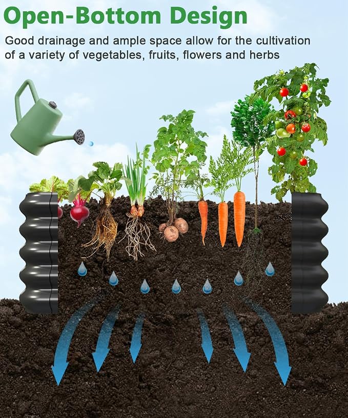 3.0x1.8x1.0ft Raised Garden Bed Kit, Rustproof PP Material Garden Box, Flower - Image 4