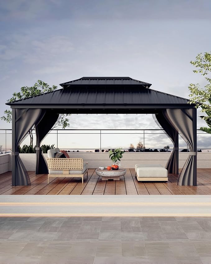 GarveeLife Hardtop Gazebo 12 ft x16 ft by GarveeLife