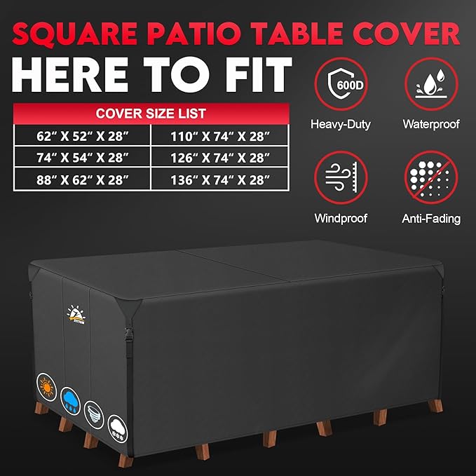 Zettum Patio Furniture Cover Rectangle - Image 3
