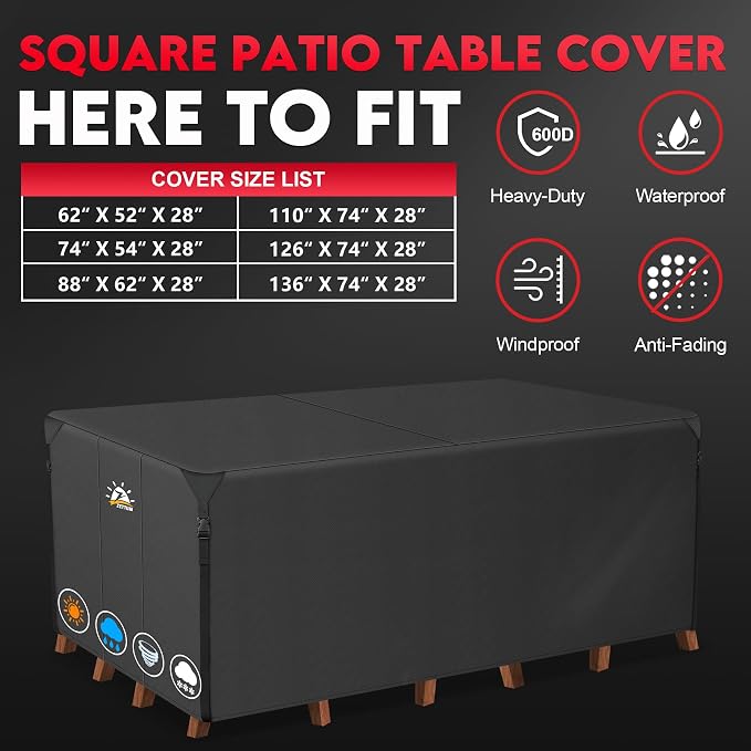Zettum Patio Furniture Cover Rectangle - Image 3