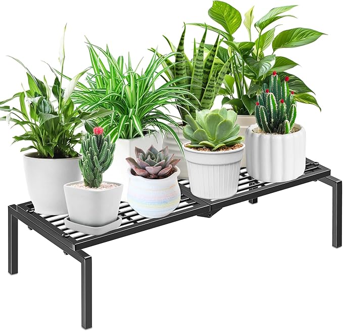 1 Tier Metal Plant Stand Indoor Outdoor, Potted Multiple Flower Pot Holder Rack by Gouisalin