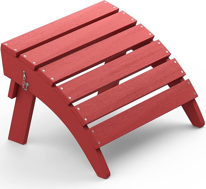 SERWALL Folding Adirondack Footrest, All Weather Adirondack Ottoman Without by SERWALL