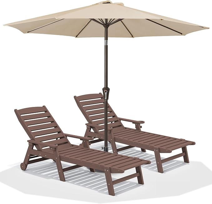 SERWALL Patio Chaise Lounge Chair Set of 2 by SERWALL