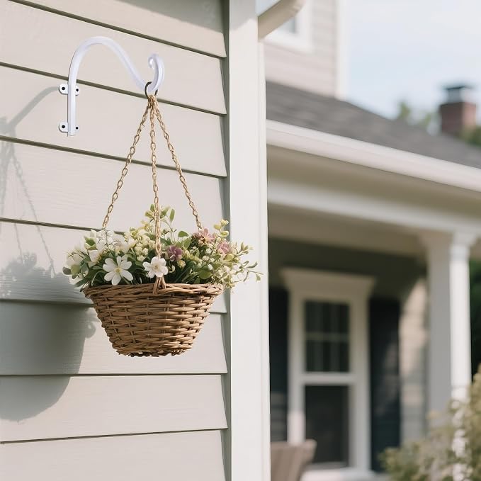 4 Pack 12Inch Plant Hanger, Sturdy Hanging Plant Bracket Hooks Outdoor - Image 3