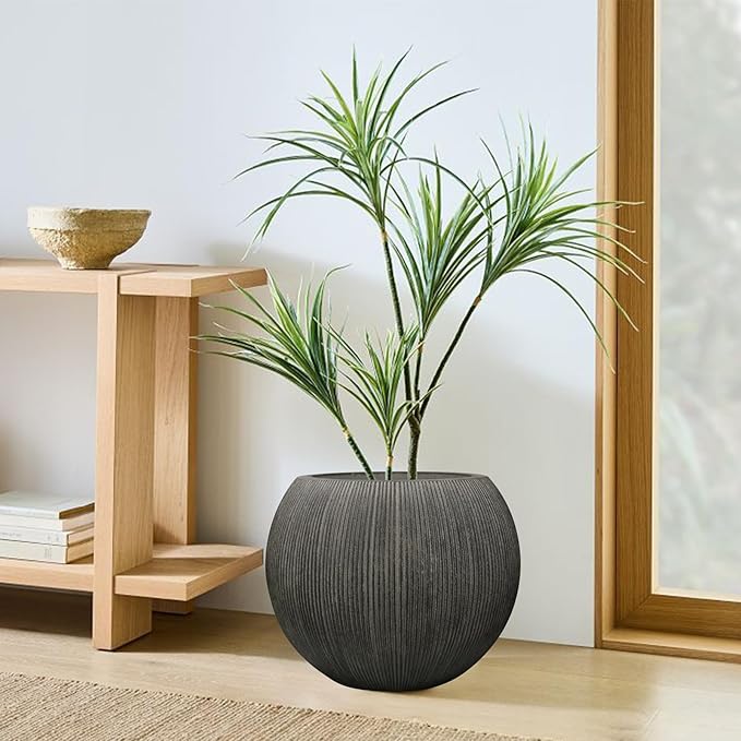 11.8" H X 14.5" D Round Plastic Planter - Image 3