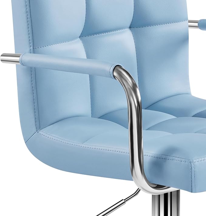 Yaheetech Bar Stools Set of 4, PU Leather Adjustable Swivel Barstools, - Image 7
