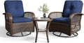 Aoxun 3 Pieces Patio Furniture Set, Patio Swivel Rocker Chairs Set of 2 by Aoxun