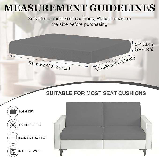 4Pcs Patio Stretch Cushion Covers, Outdoor Sofa Replacement Cover Slipcovers - Image 2