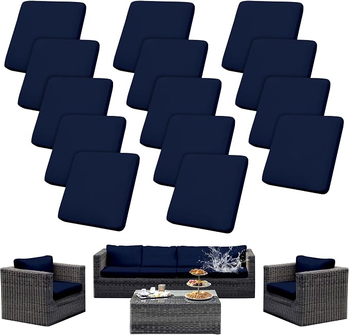 Outdoor Cushion Covers Set, Replacement by SUKAIKEQA