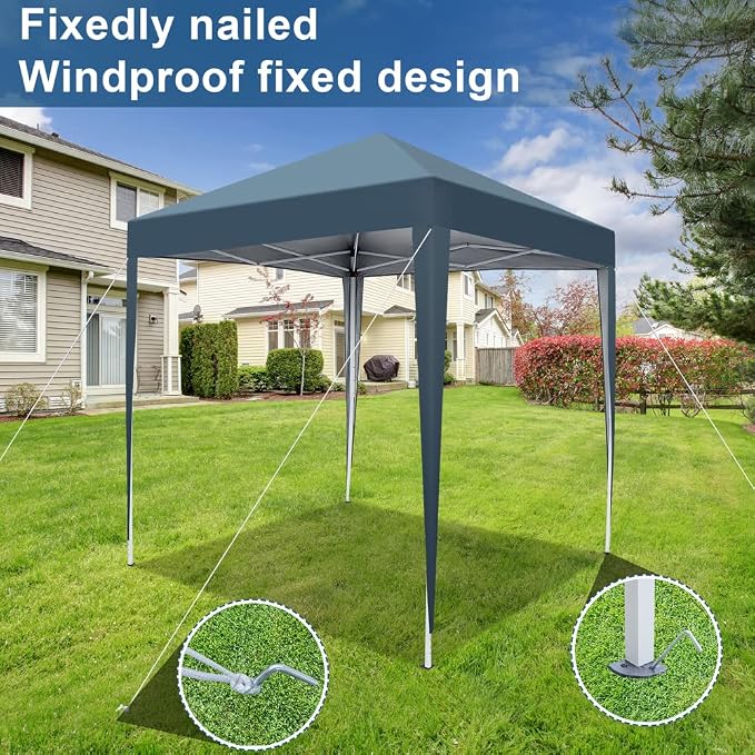Outvita 6.5x6.5ft Pop Up Canopy Tent, Outdoor Instant Shelter Folding Canopy - Image 8