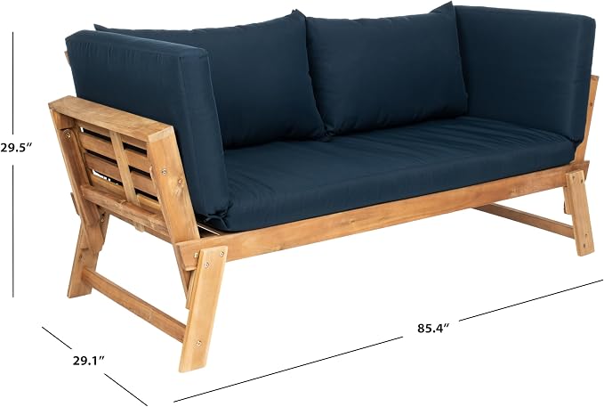 Safavieh PAT6745A Outdoor Collection Tandra Grey Modern Contemporary Daybed Day - Image 3