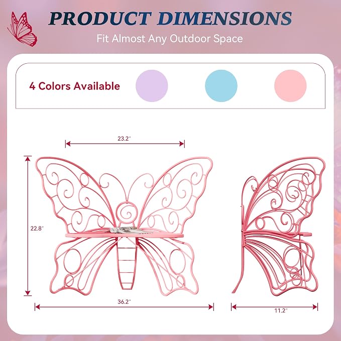 36 Inch Outdoor Bench, Cute Garden Bench - Image 2