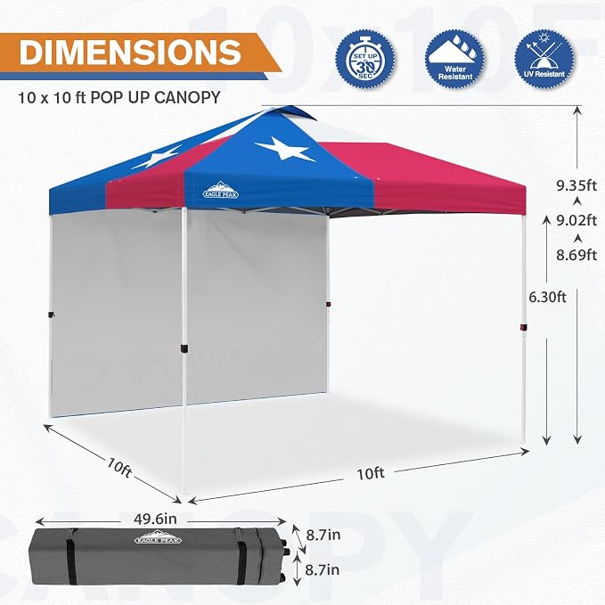 EAGLE PEAK Commercial Canopy 10x10 Pop Up Canopy Tent - Image 3