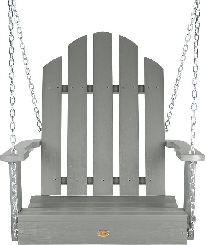 highwood Classic Westport Adirondack Single Seat 1-Person Porch Swing, Coastal - Image 3